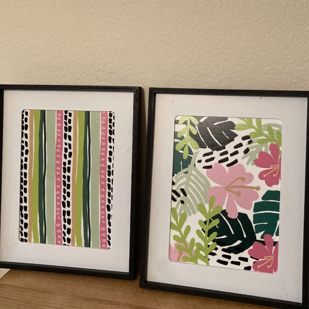 Two beautiful framed tropical pictures - Picture 1 of 1